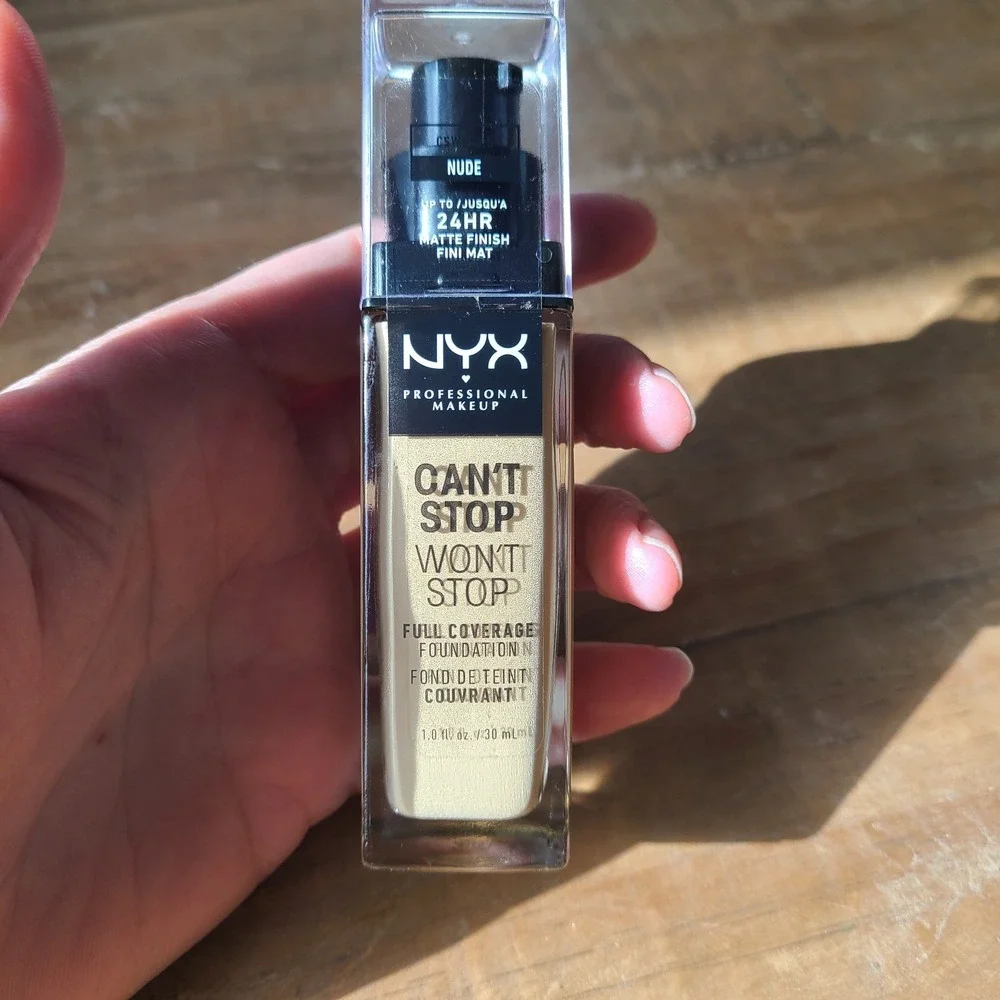 NYX MAKEUP Can't Stop Won't Stop Foundation, 24h Full Coverage NUDE